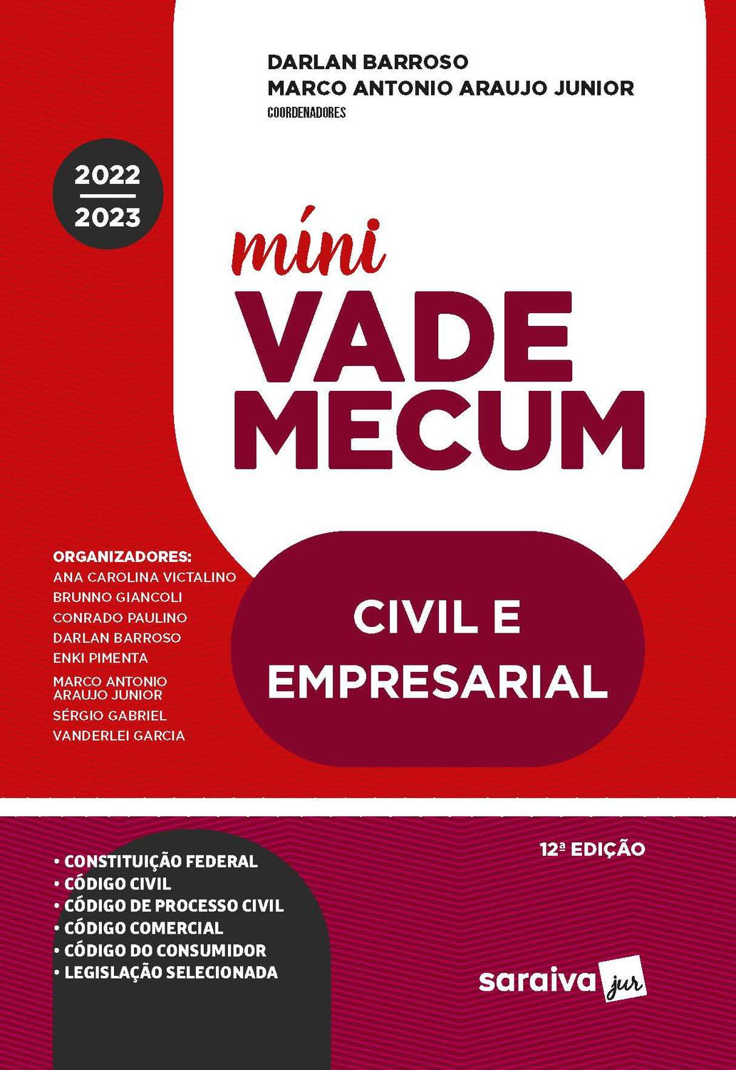 Livro - Míni Vade Mecum civil e empresarial - 12ª edição 2022