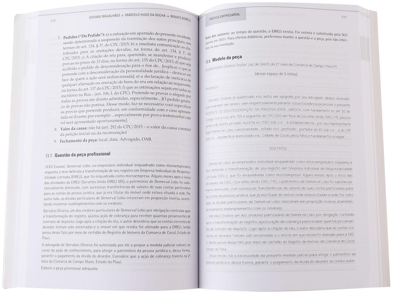 Livro Passe na Oab 2ª Fase Prática Empresarial