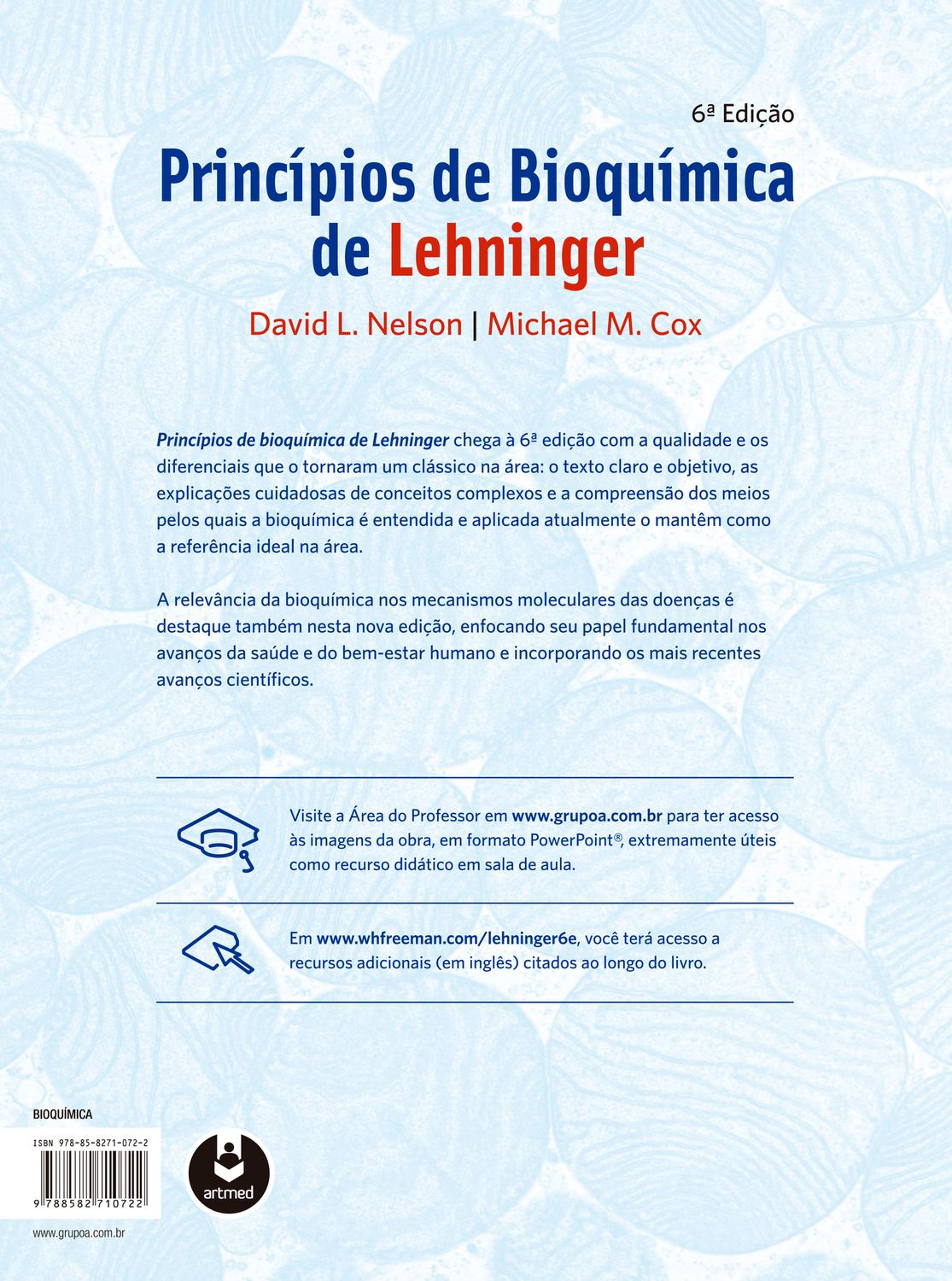 Livro Princípios de Bioquímica de Lehninger Livros de Ciências Biológicas Magazine Luiza Livro Princípios de Bioquímica de Lehninger Livros de Ciências Biológicas Magazine Luiza