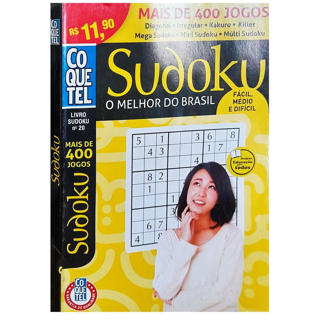 Livro Sudoku Ed. 19 - Médio/Difícil - Só Jogos 9x9 - 2 Jogos por