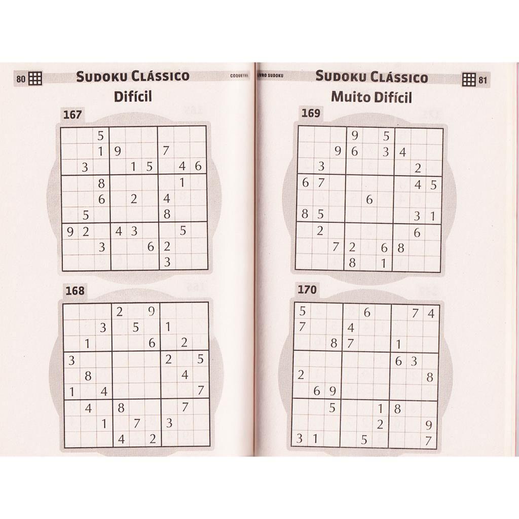 Livro Sudoku Ed. 27 - Médio/Difícil - Só Jogos 9x9 - 2 jogos por