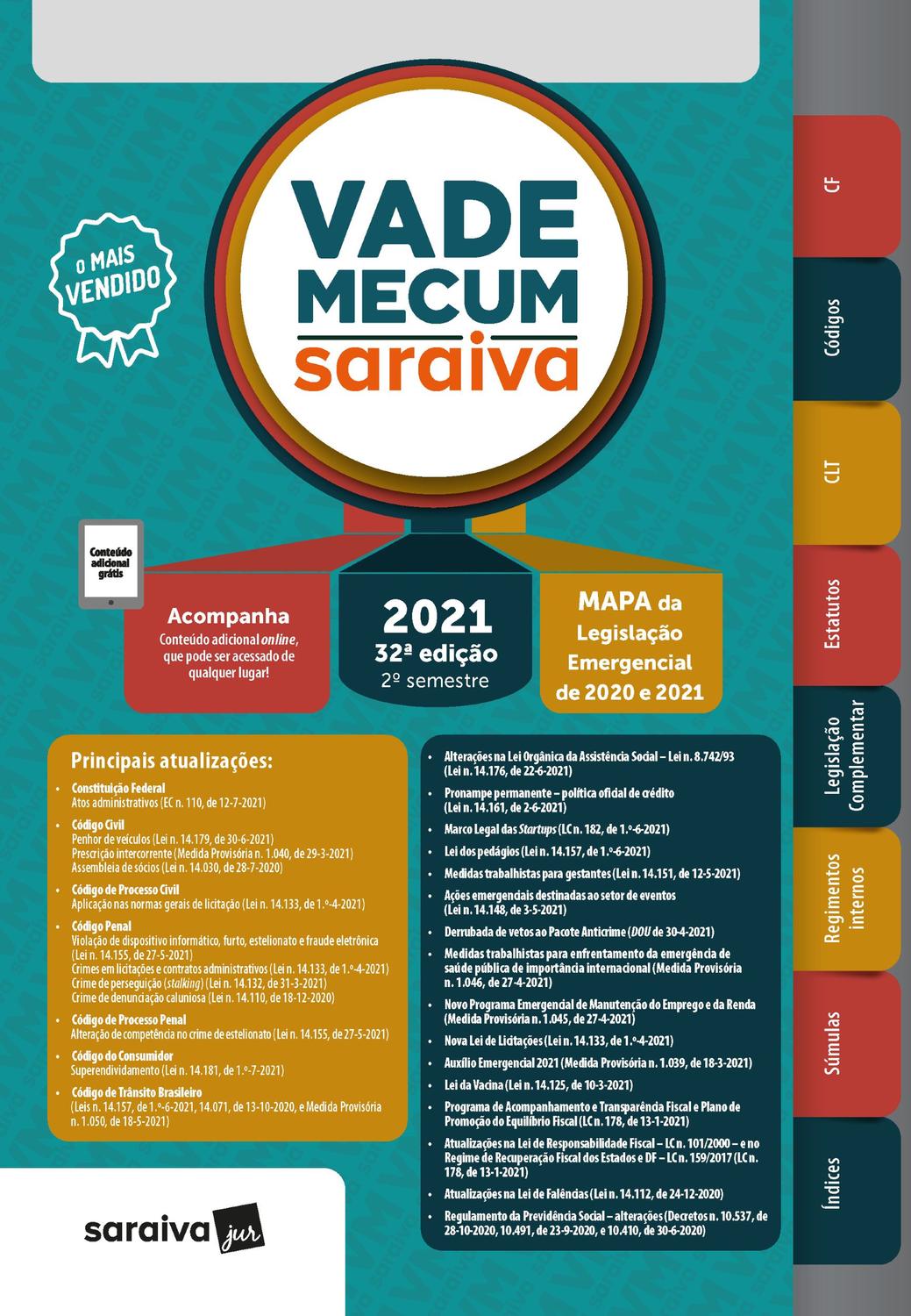 Livro - Vade Mecum 2021 Saraiva - Tradicional - 32ª Edição
