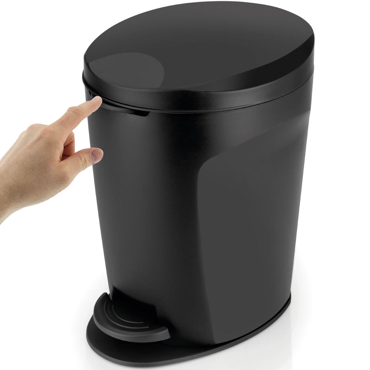 Lixeira de Pedal E Click Izy 12 Litros Cozinha Escritório OU Preto