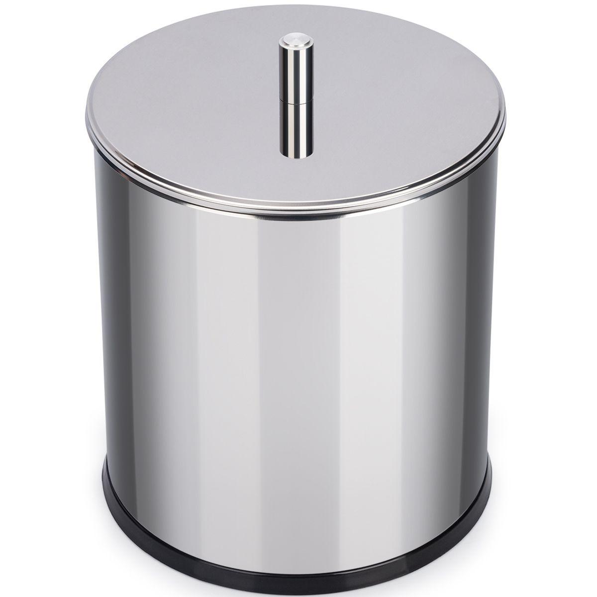 Lixeira Inox 5,4 L Lixeira para Banheiro Aço Cozinha Lixeira - Brinox ...