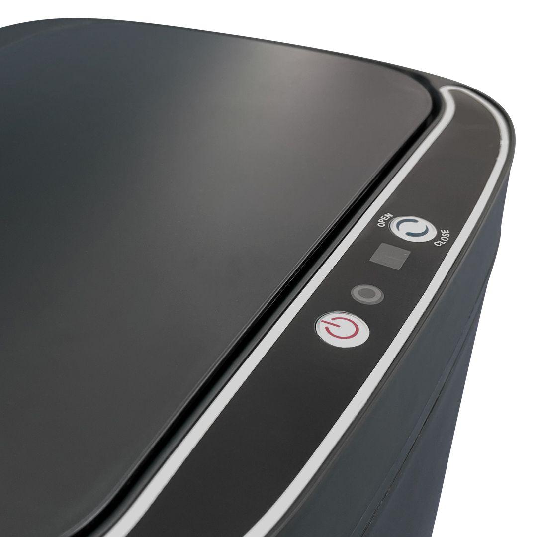 Lixeira Inteligente Automática Preta com Sensor e Led 13L - Kazalinda — foto 5 de 6