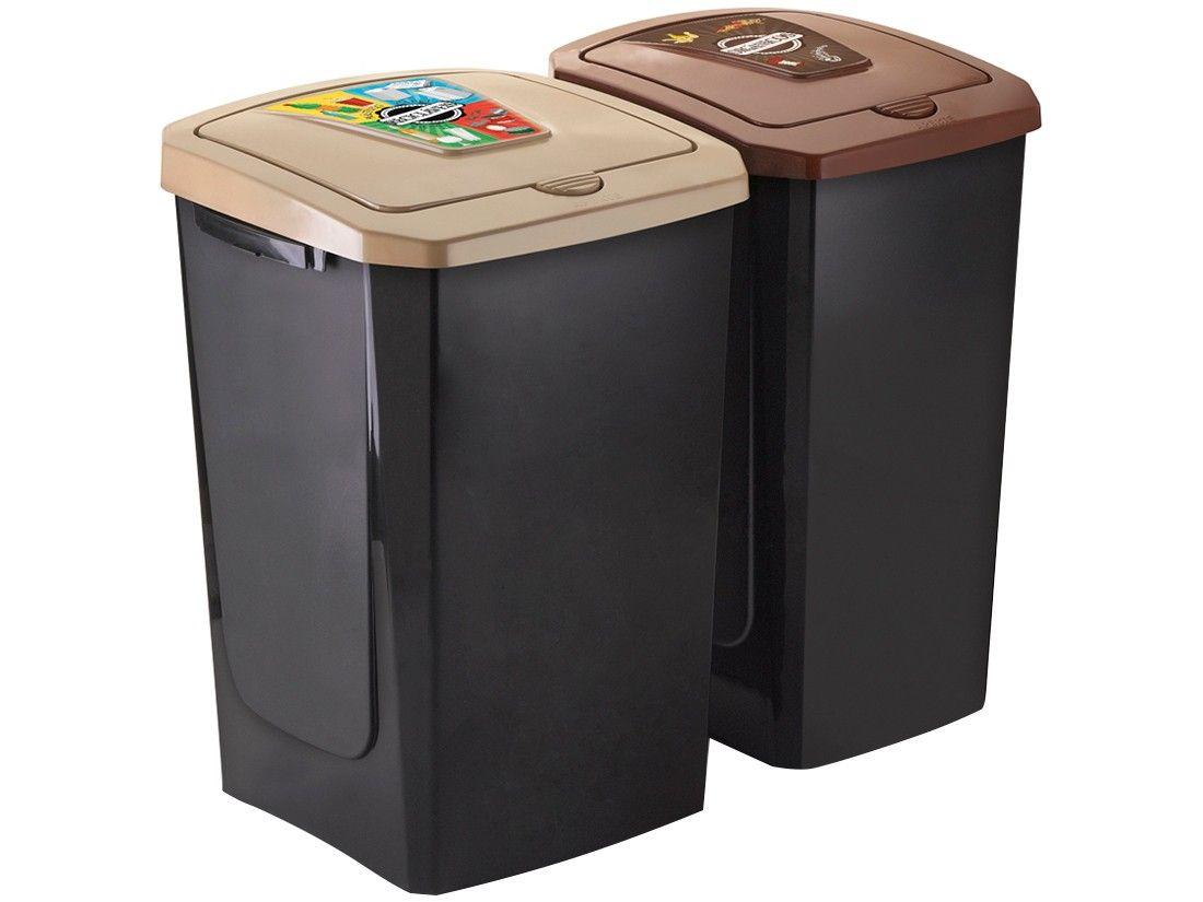 Lixeira Reciclável com Tampa 2 Peças Arthi  