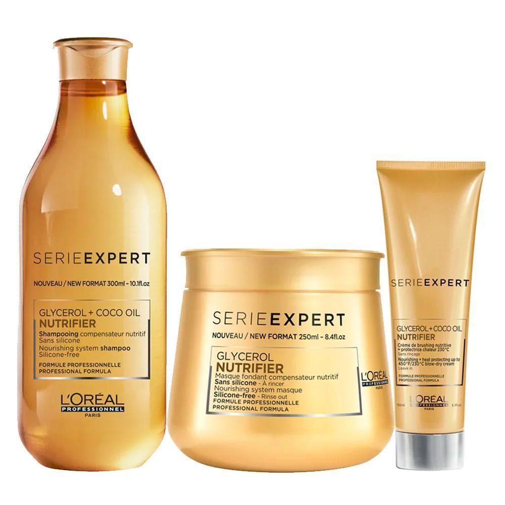 LOréal Professionnel Nutrifier Kit Shampoo + Máscara + LeaveIn L