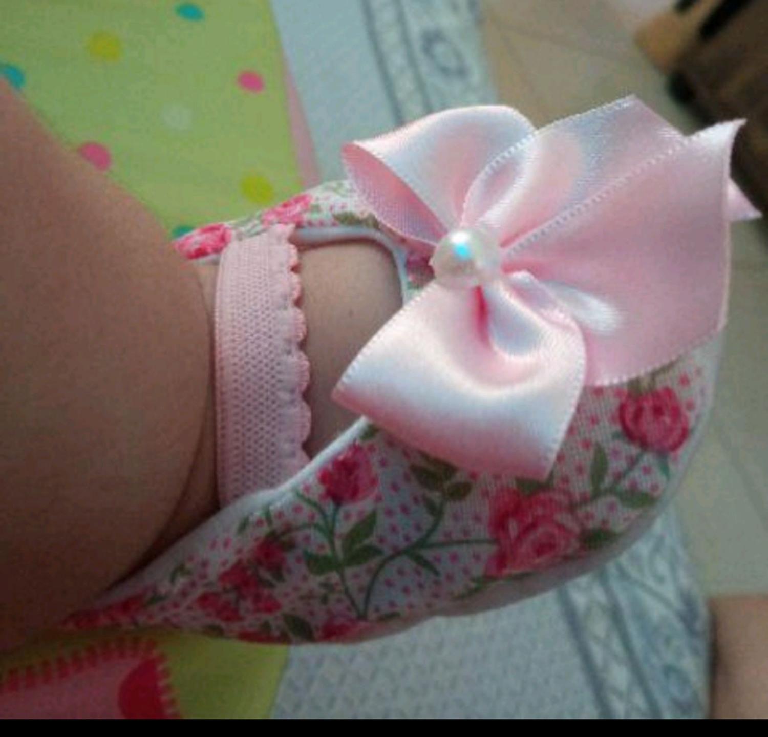 Lote com 5 sapatinhos de Tecido Bebê Menina número 15 - Duda Baby Shop -  Sapatinho de Bebê - Magazine Luiza