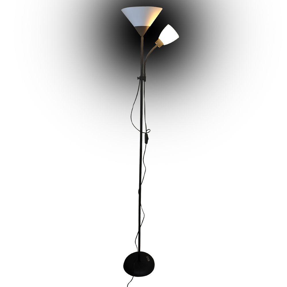 Luminária Abajur Chão duo floor pedestal Articulada Metal Lustre Coluna