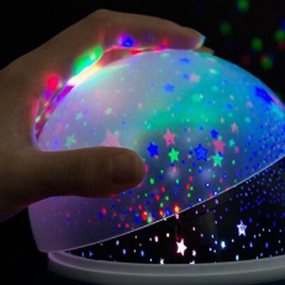 Luminaria Abajur Globo Luz Quarto Criança Projeçao Giratorio Estrelas