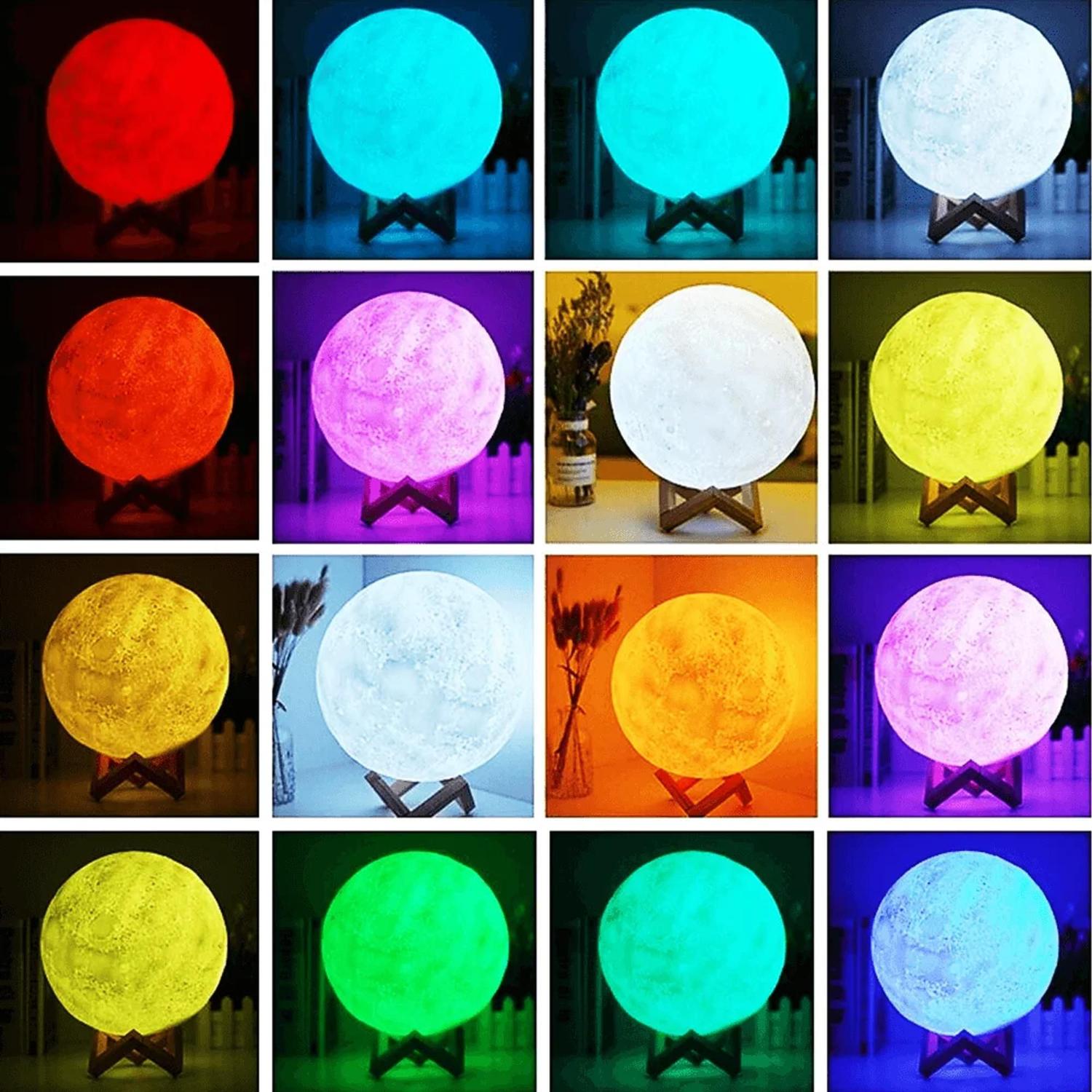 Luminária Abajur Lua Cheia 3d Varias Cores De Luzes 120 Luminária Abajur Lua Cheia 3d Varias Cores De Luzes 120