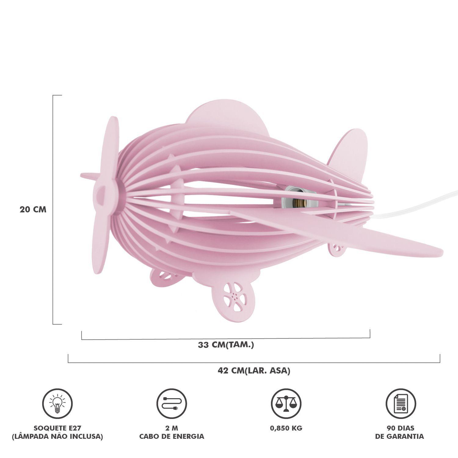 Luminária Abajur Madeira Avião Teco Teco Infantil e27 - Madelumi ...