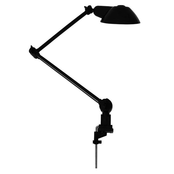 Luminária Articulada com Garra 393 Preta Ilutec Luminária de Parede