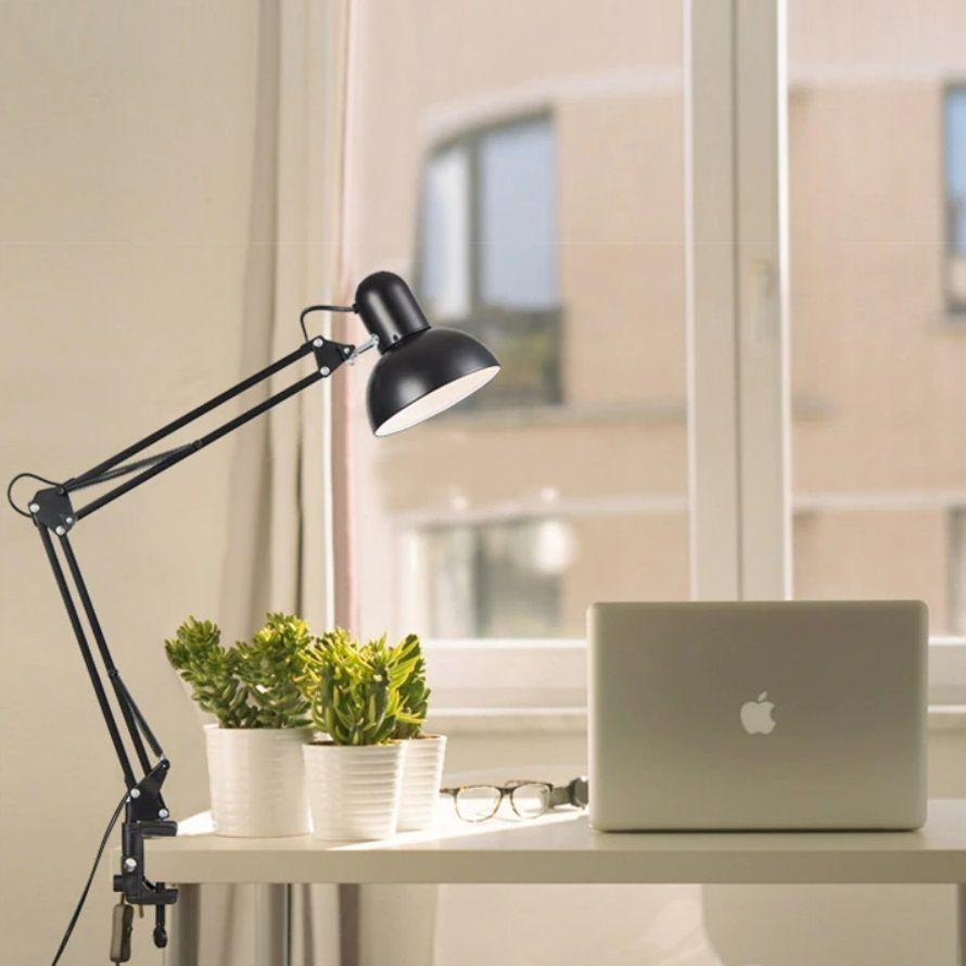 Luminária Articulada de Mesa Suporte Lampada Luz Bancada Grande Decorativa Base e Garra - CJR - Luminária de Mesa - Magazine Luiza