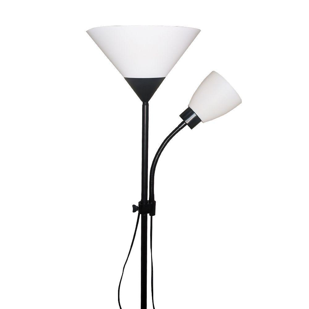 Luminária Chão duo floor Abajur pedestal Articulada Metal Lustre Coluna