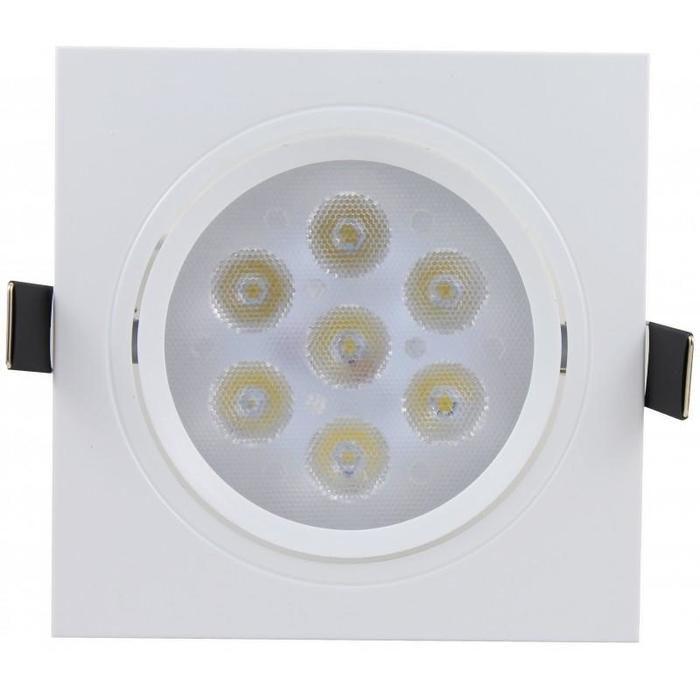 Luminária de LED Embutir 7w Quadrada 12cm Frio JIKATEC ELETRONICOS