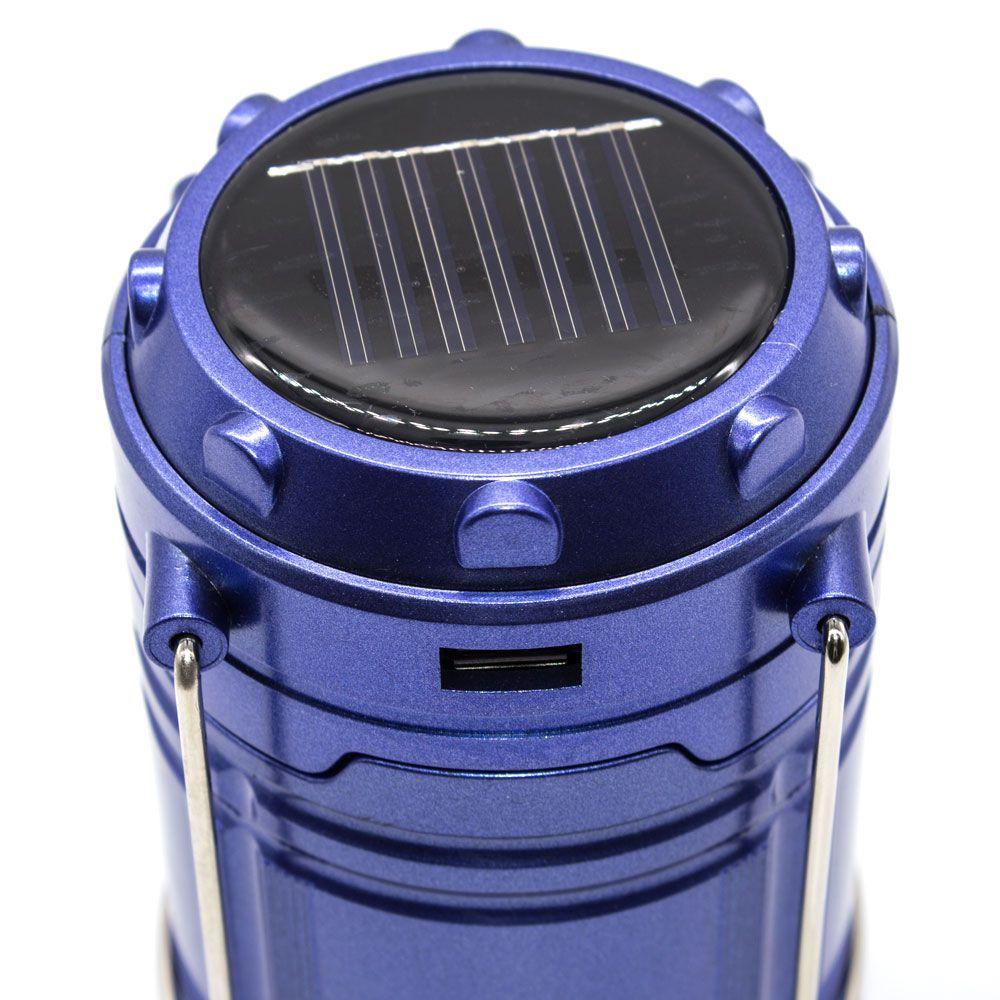 Luminária de LED USB Solar Bateria Recarregável ou Pilhas GT110