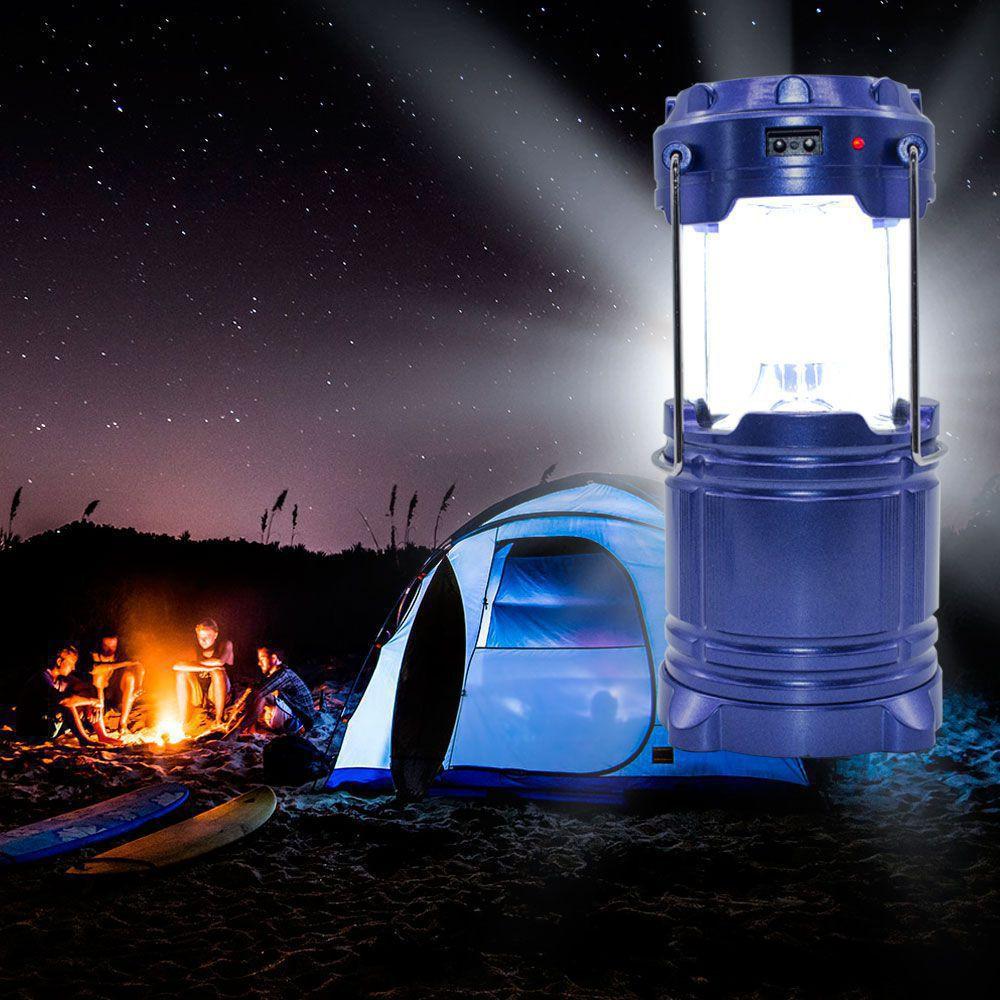 Luminária de LED USB Solar Bateria Recarregável ou Pilhas GT110