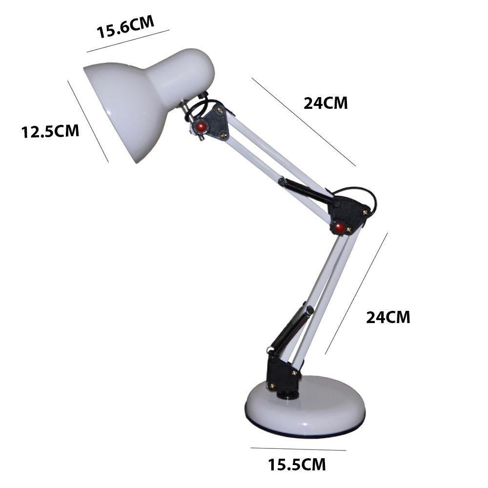 Luminaria De Mesa Articulável com Regulagem - Abajur Articulado ...