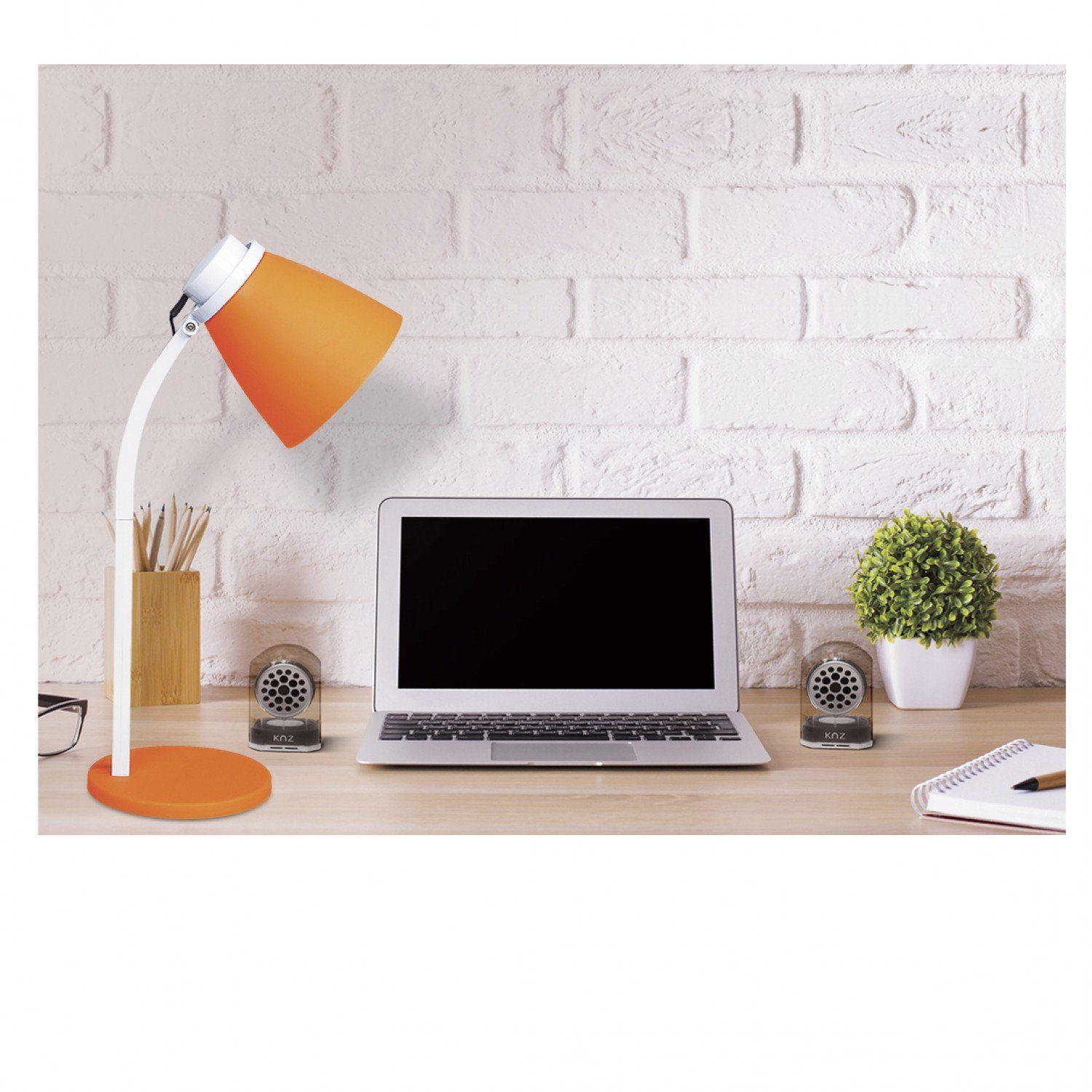 Luminária de Mesa LED Articulável Vintage Gaya Laranja Luminária de