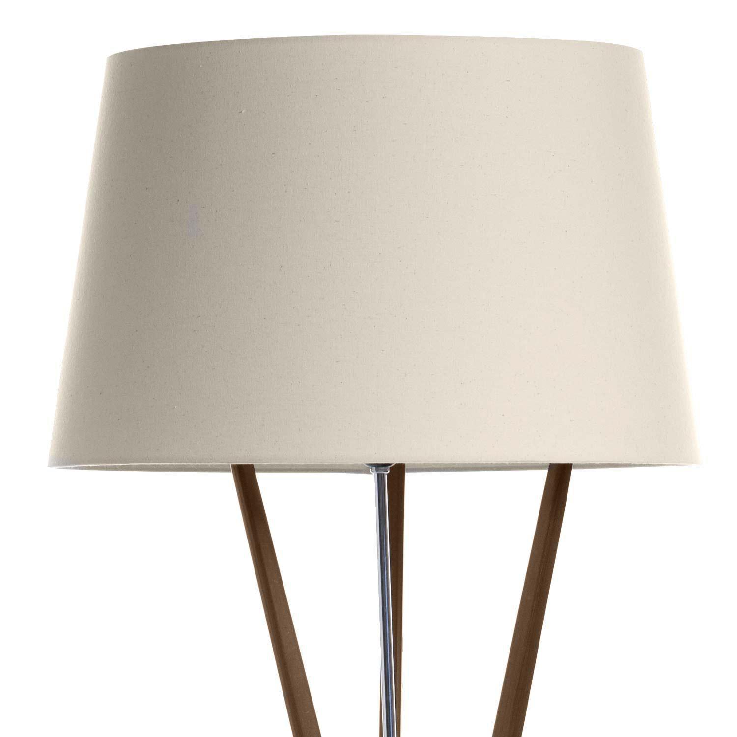 Luminária de Piso Sofia Imbuia/Cru 174 cm 5L Trevisan Luminária