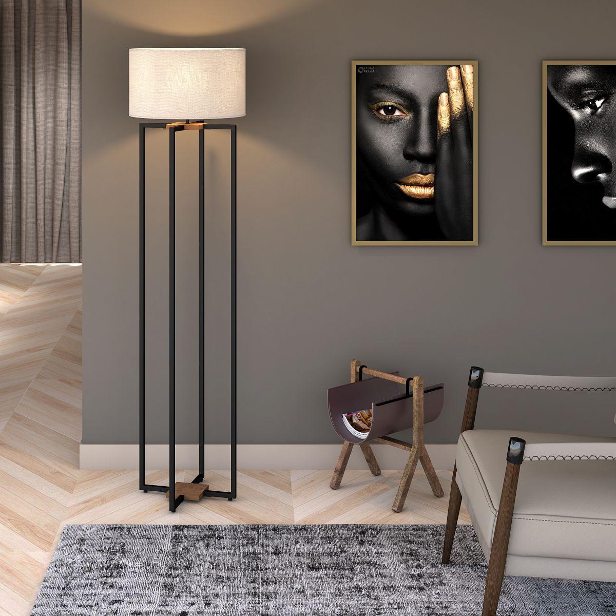 Luminaria Dubai de Chão para Sala Estilo Industrial Casa e Móveis