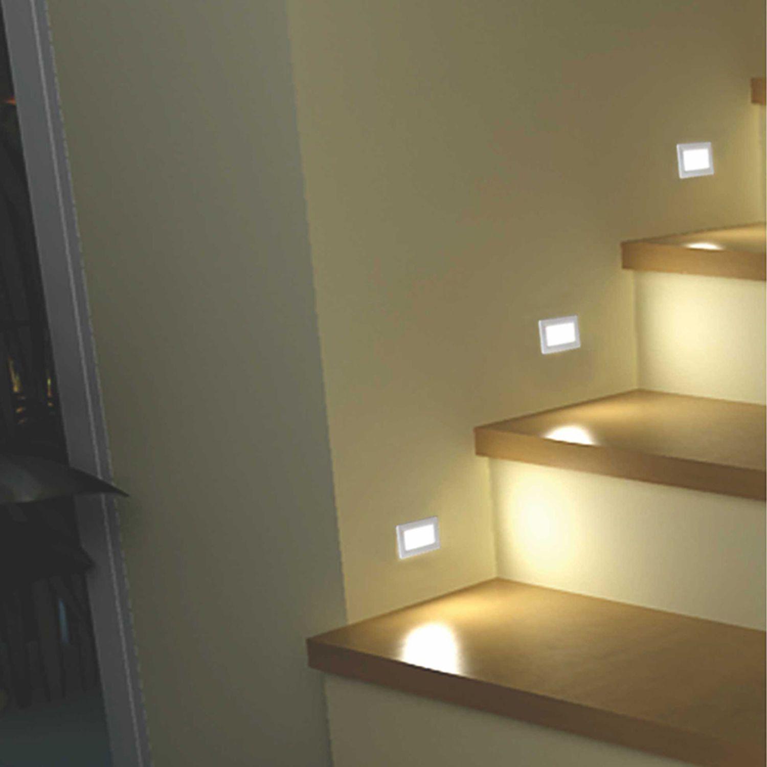 Luminária Externa Embutida Parede sem Grade Germany Branco Luminária