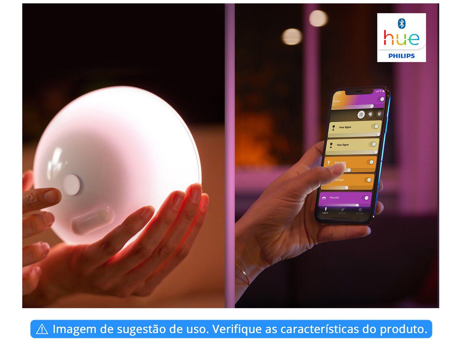 spherical media mini Luminária Inteligente de Mesa LED RGB - Philips Hue Go | Shopping | LATAM  Pass