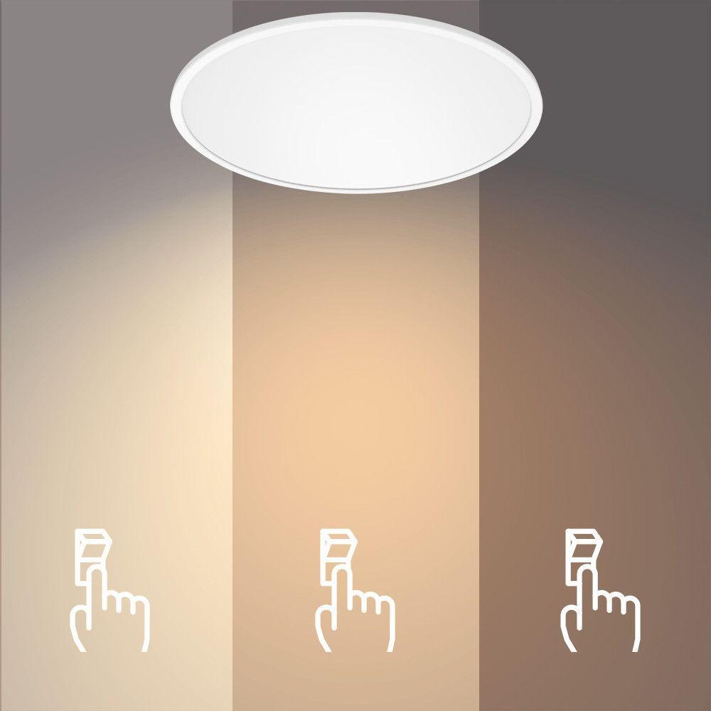 Luminária Led Philips CL550 redonda dimerizável 18W luz amarela bivolt