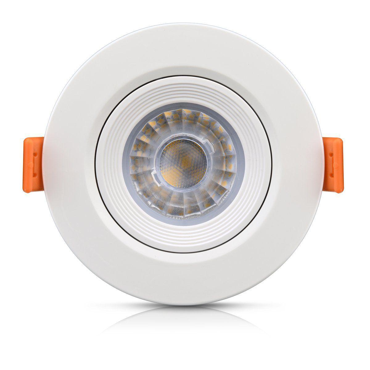 Luminária Led Redonda Embutir Spot direcionável 5W Biv 6500K Elgin