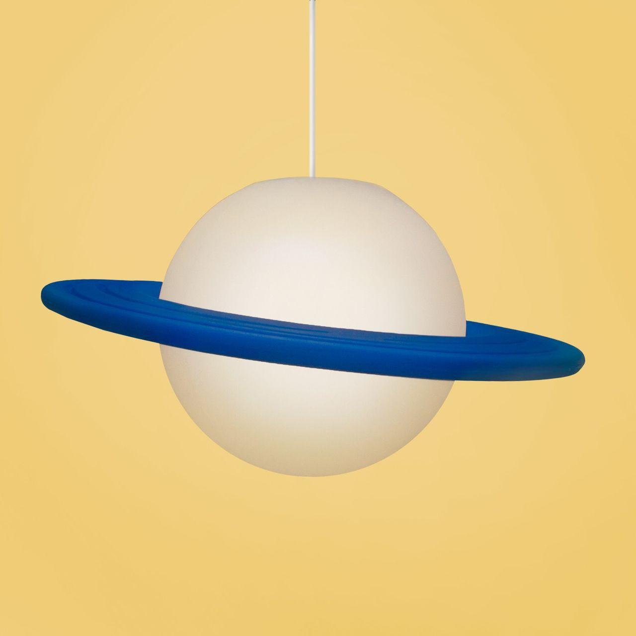 Luminaria Pendente Saturno Azul - USARE - Luminária - Magazine Luiza