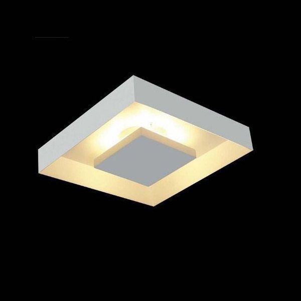 Luminária Plafon Luz Indireta Sobrepor 40x40cm 4 Lâmpadas Branco Real