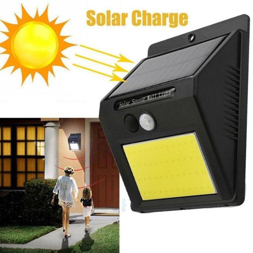 Luminaria Solar Led para Jardim Garagem Area Externa Potente 48 Led Cob