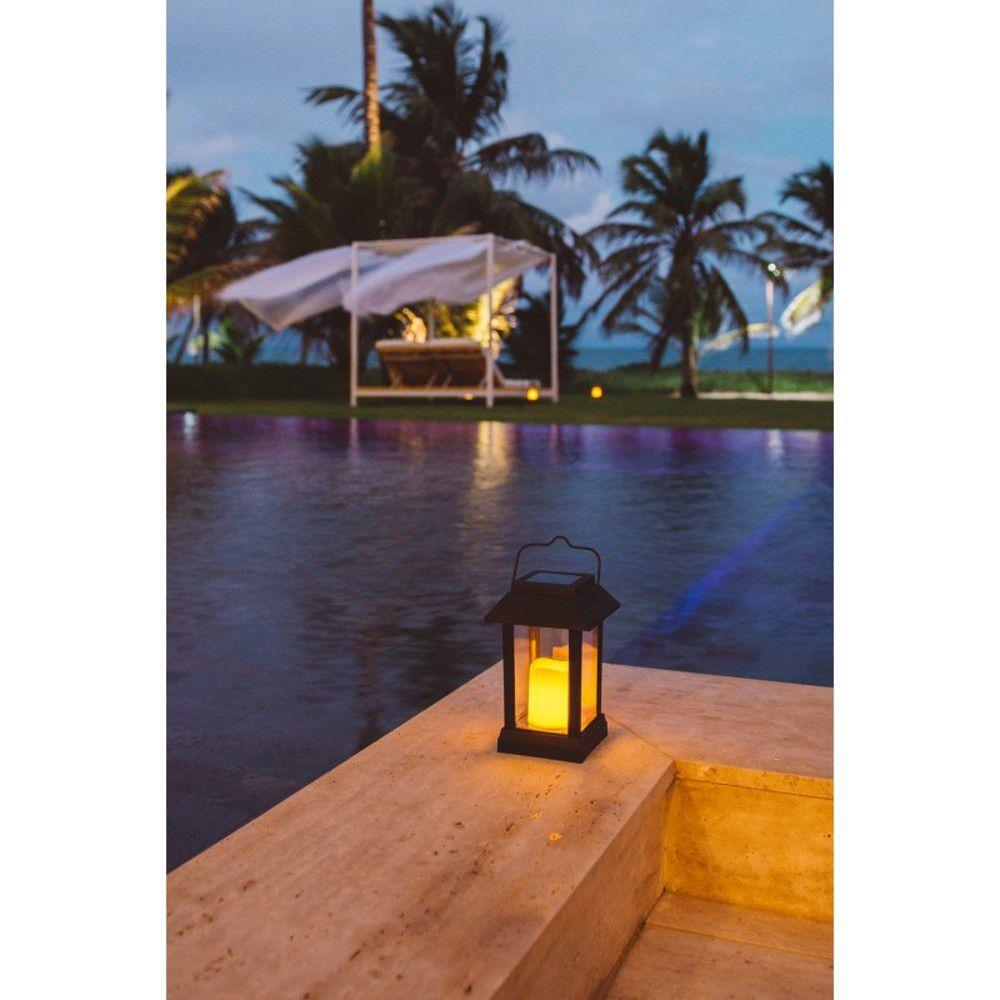 Luminária vela solar decorativa de led luz âmbar Ecoforce Luminária