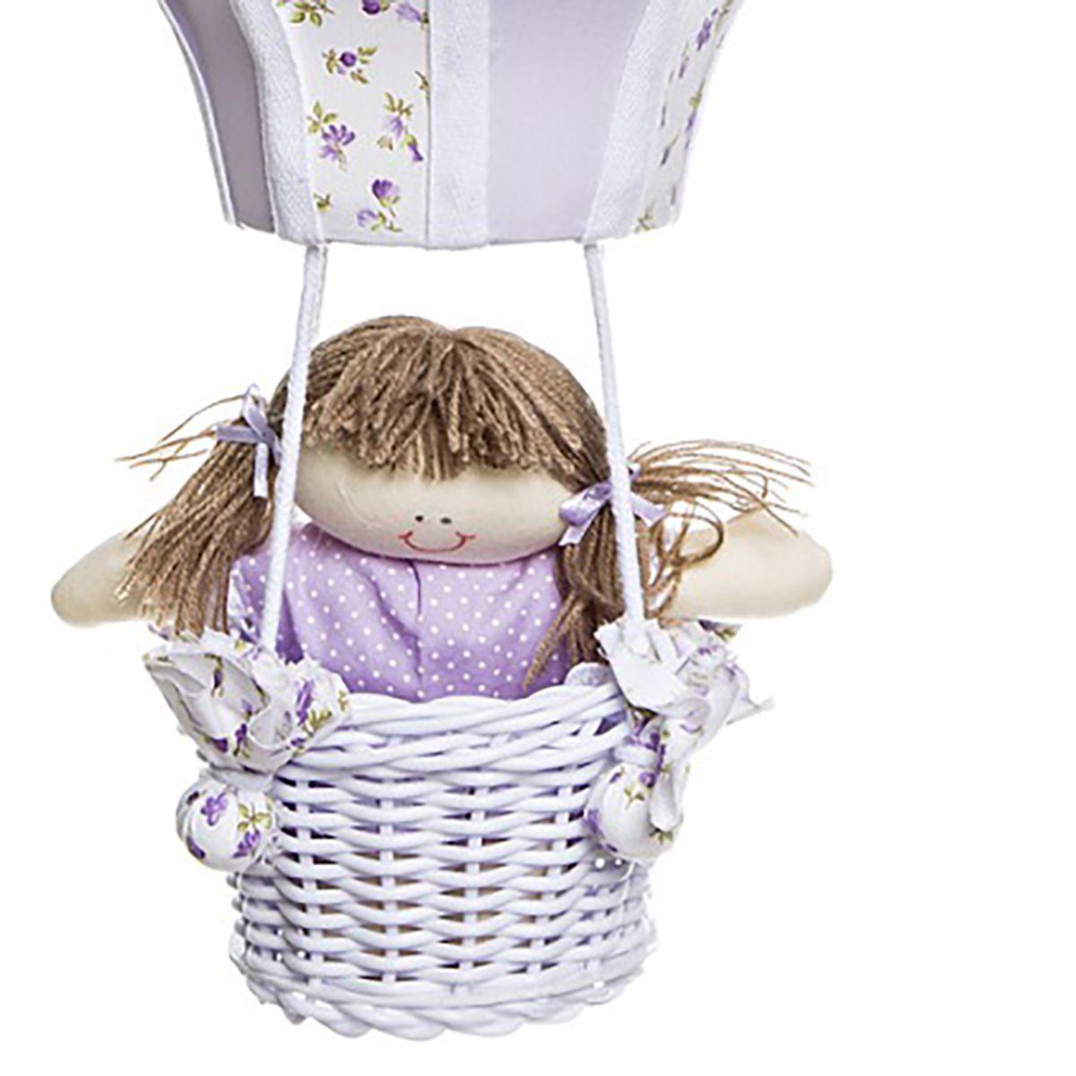 Lustre Balao Grande Lilas Com Boneca Quarto Bebe Infantil Menina Potinho De Mel Iluminacao Magazine Luiza
