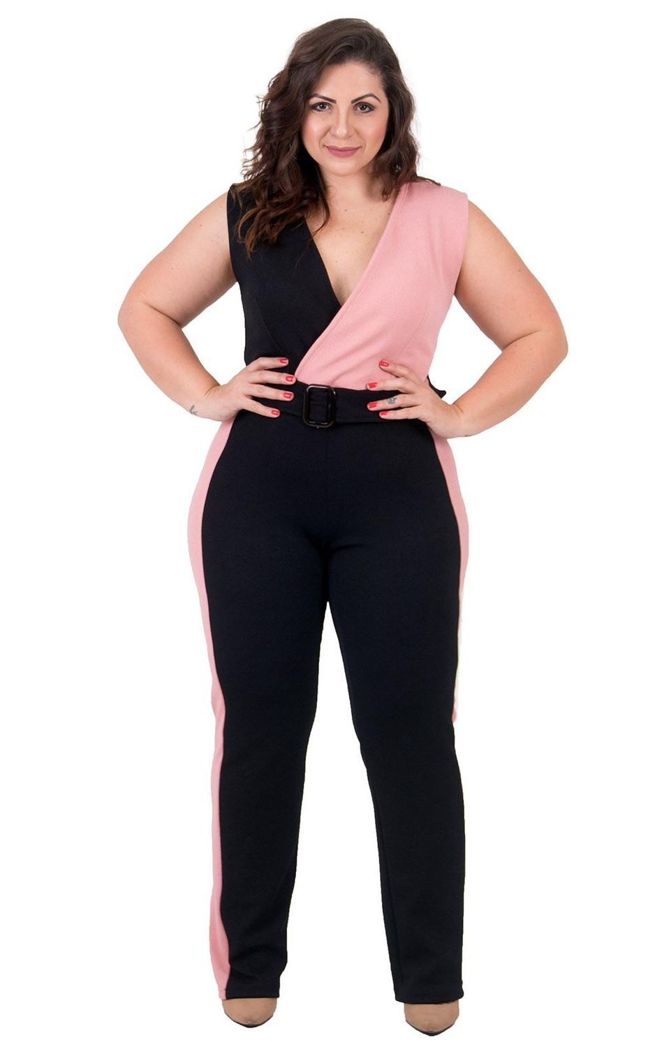 plus size macacao