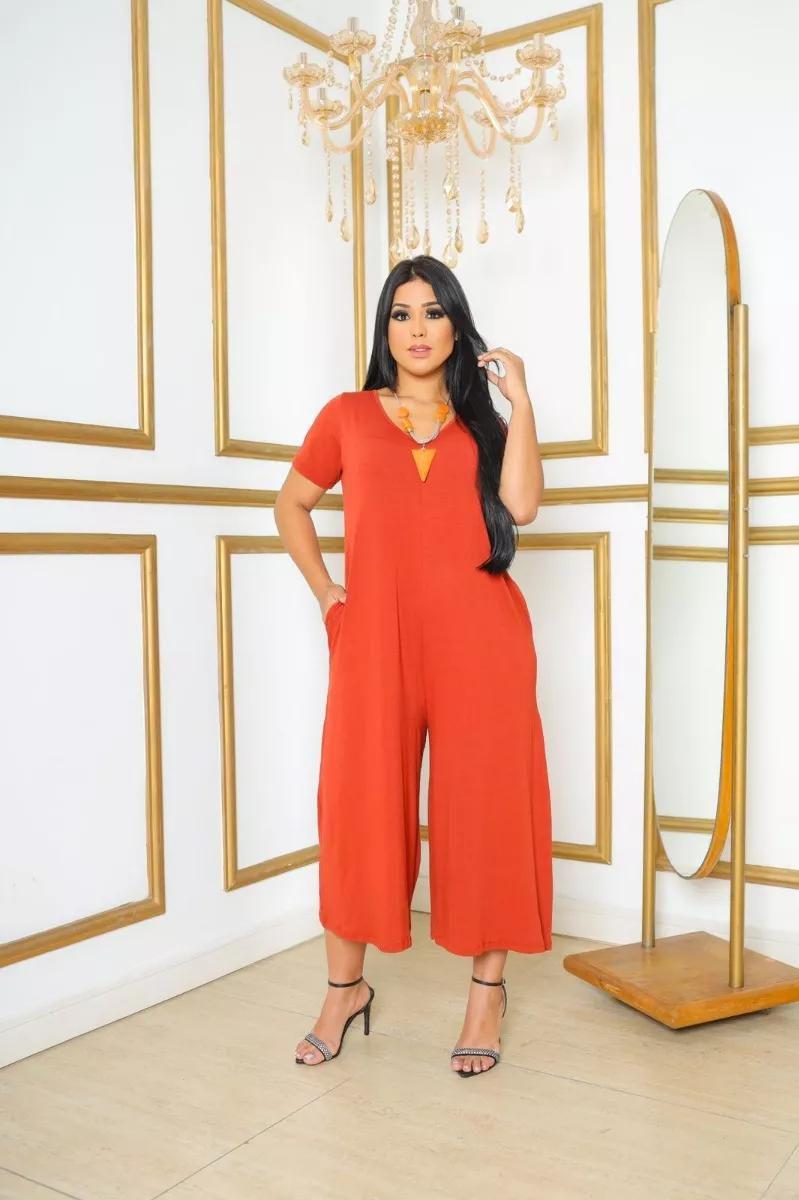 Macacão Plus Size Pantacourt Para Festa De Casamento Macacão