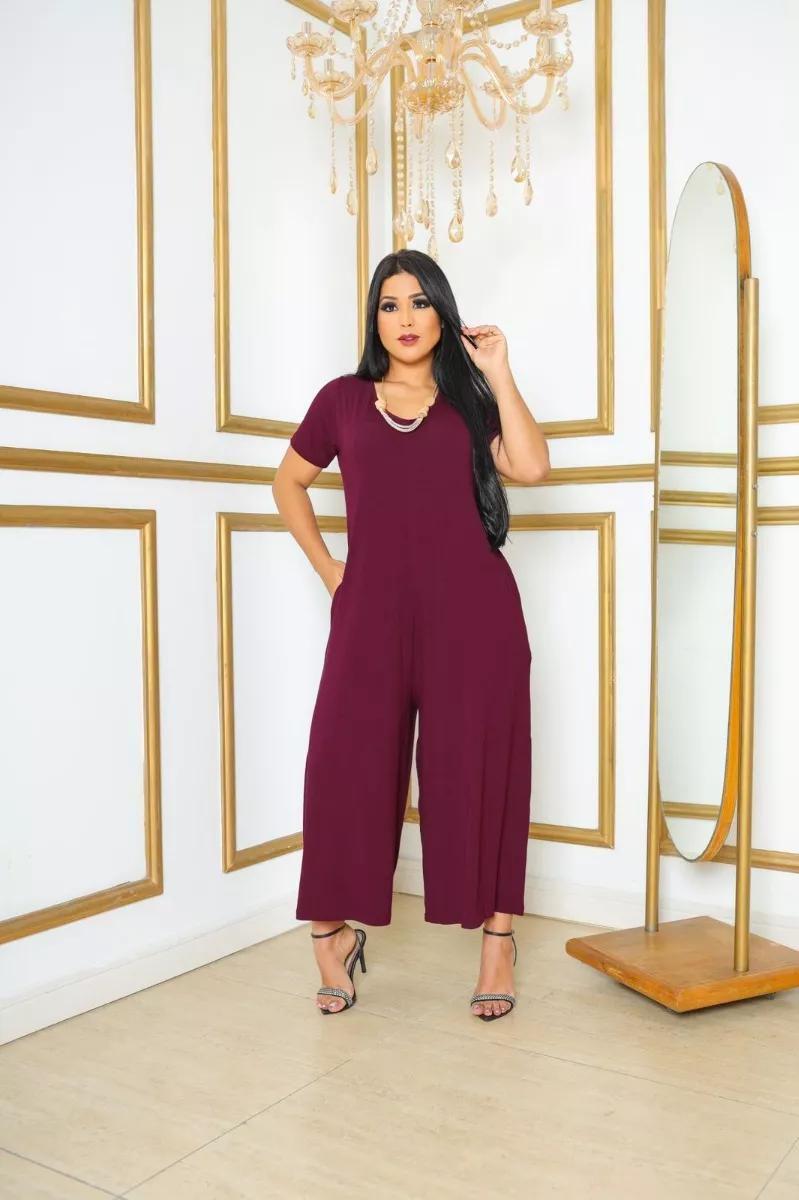 Moda Feminina Roupas Plus Size Outono Inverno 2019 Macacão