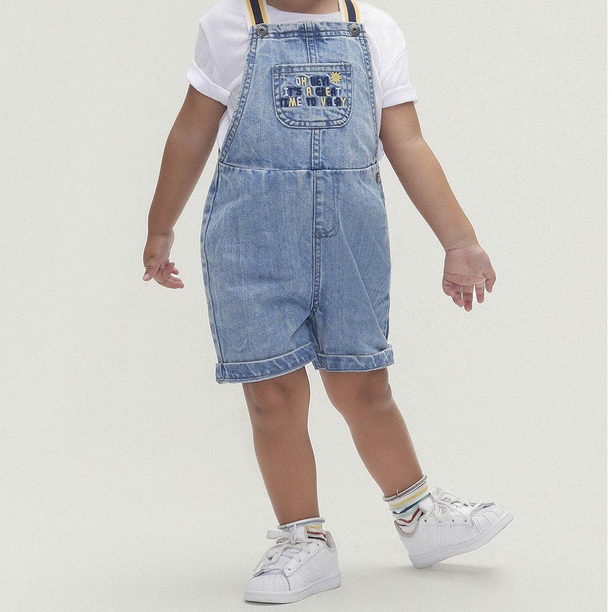 Macacao Jeans Bebe Hering Camiseta Basica Masculino Macacao E Macaquinho Para Bebes Magazine Luiza