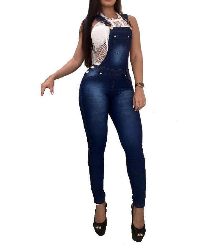 macacao jeans adulto