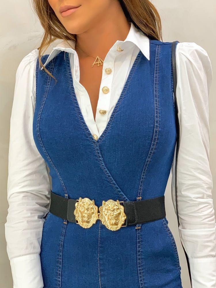 Macacao Jeans Luciana Bebela Jeans Outros Moda E Acessorios Magazine Luiza