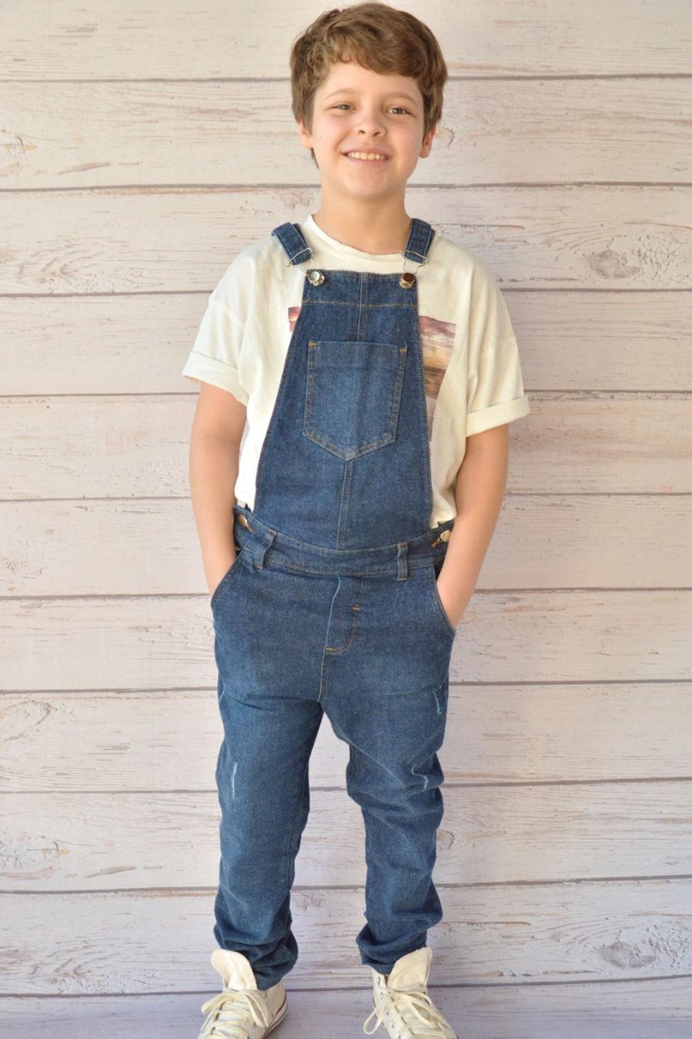 Macacão Jeans Infantil Jardineira Jeans Atacado Jardineira Jeans