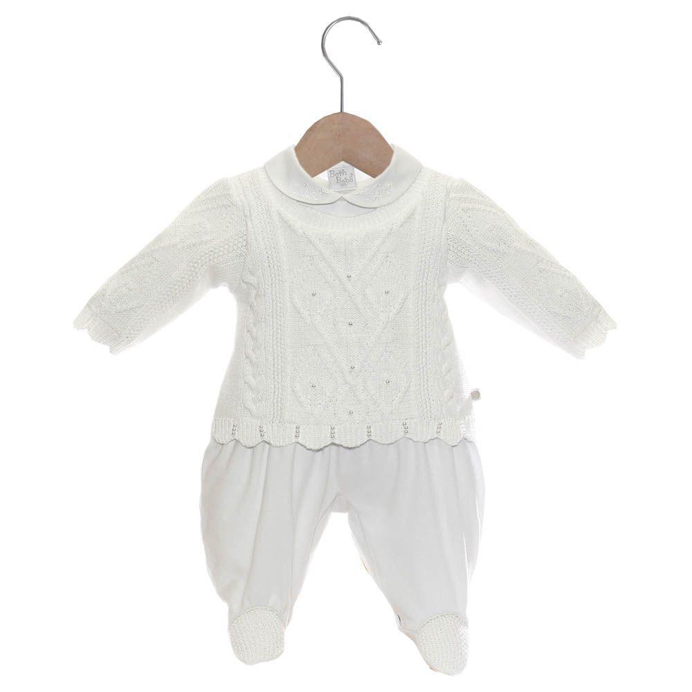macacao branco para bebe