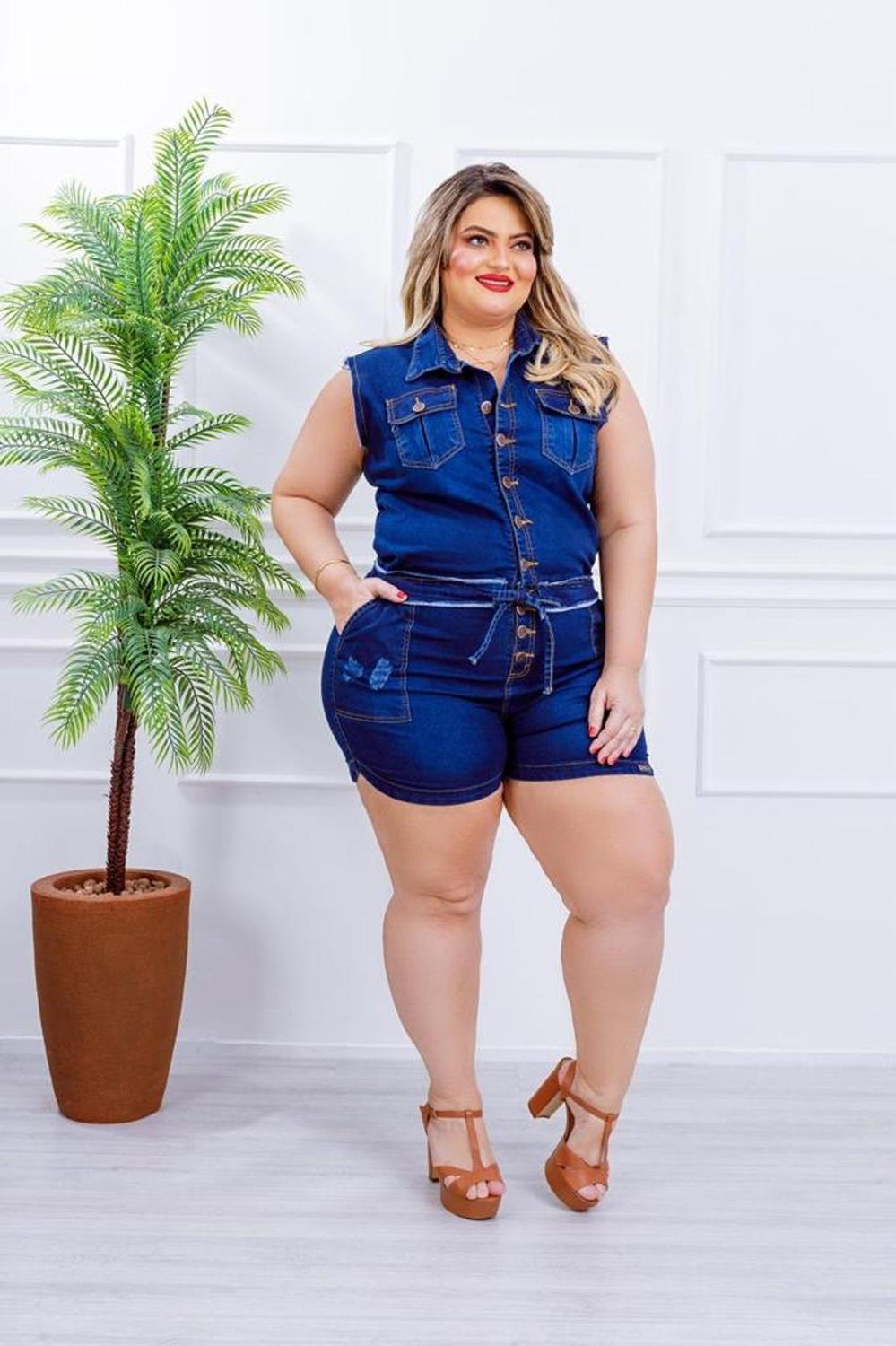 moda plus size short