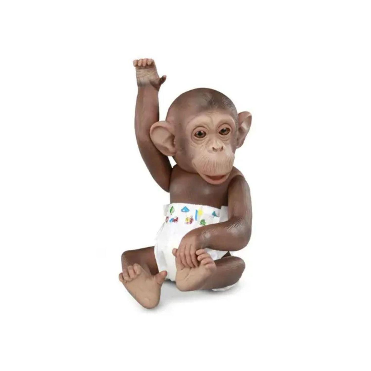 Boneco Macaco Bebê Little Caco Mamadeira Fralda E Banana OMG - Tem