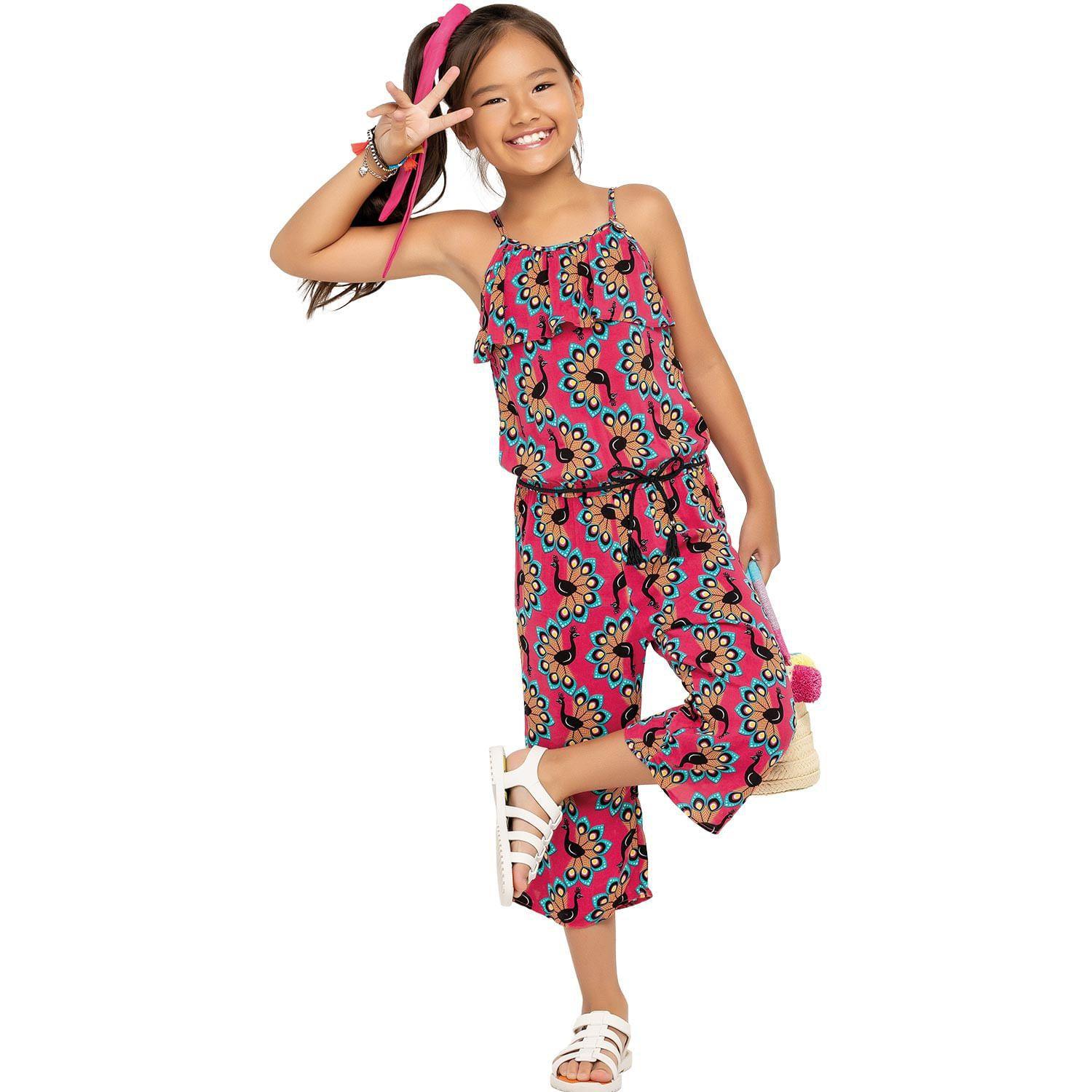 macaquinho infantil de viscose