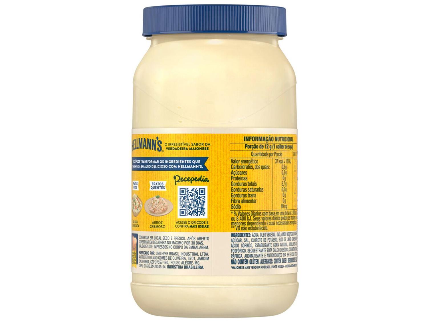 Maionese Hellmanns Tradicional 500g