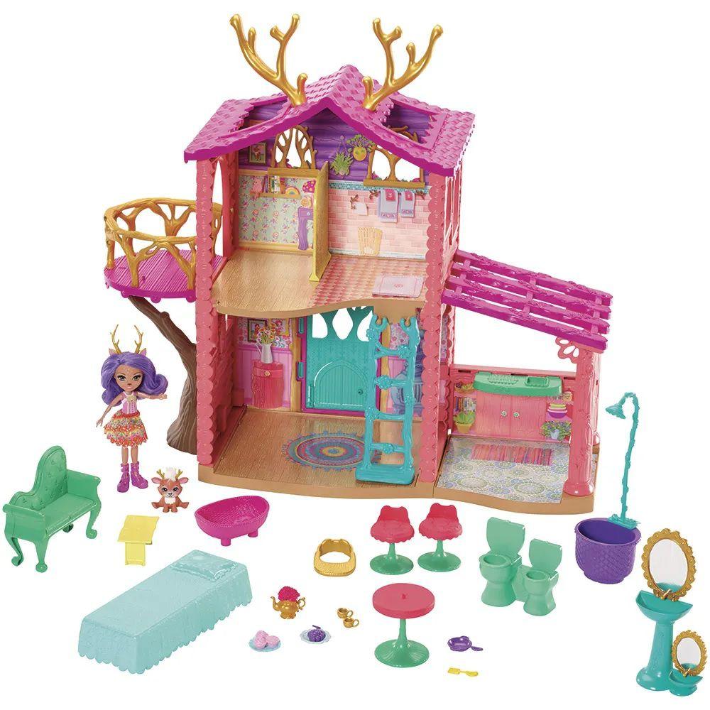 Mansao Enchantimals Casa Danessa Deer E Sprint Fxg60 Mattel Bonecas e Acessorios Magazine Luiza
