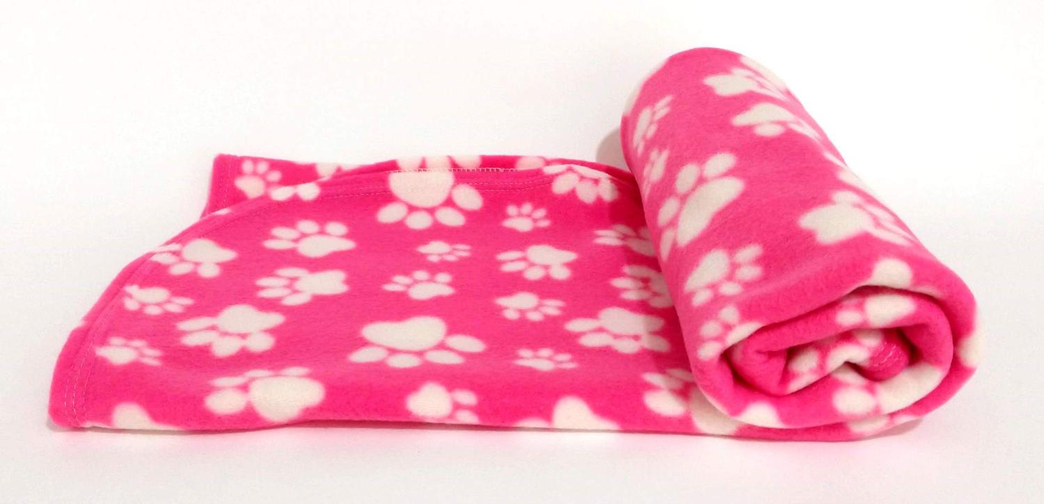 Manta Pet Cobertor Em Soft Rosa Tamanho G Para Cães E