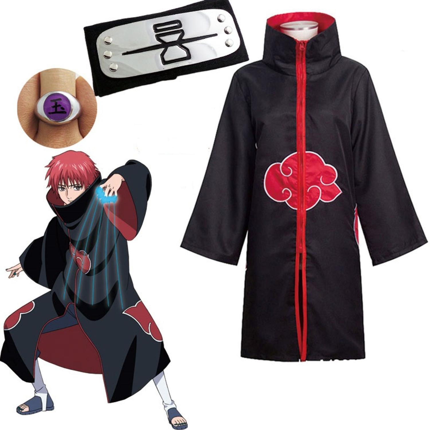 Manto Akatsuki Naruto Sasori Adulto 160 170 Cm Tam Asian L Ts Rock Heroes Fantasias Para Criancas Magazine Luiza